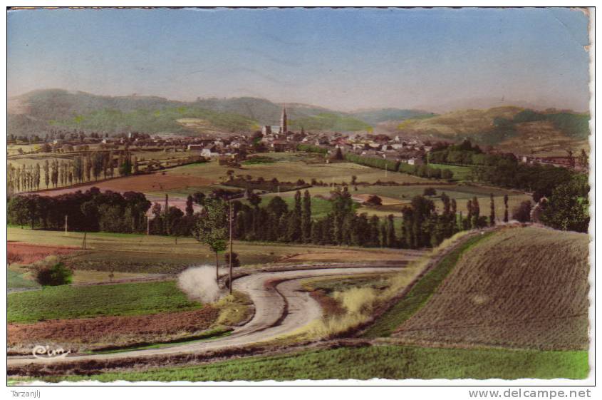 CPSM Colorisée De Vernoux (Ardèche 07): Alt. 585m. Vue Générale - Vernoux