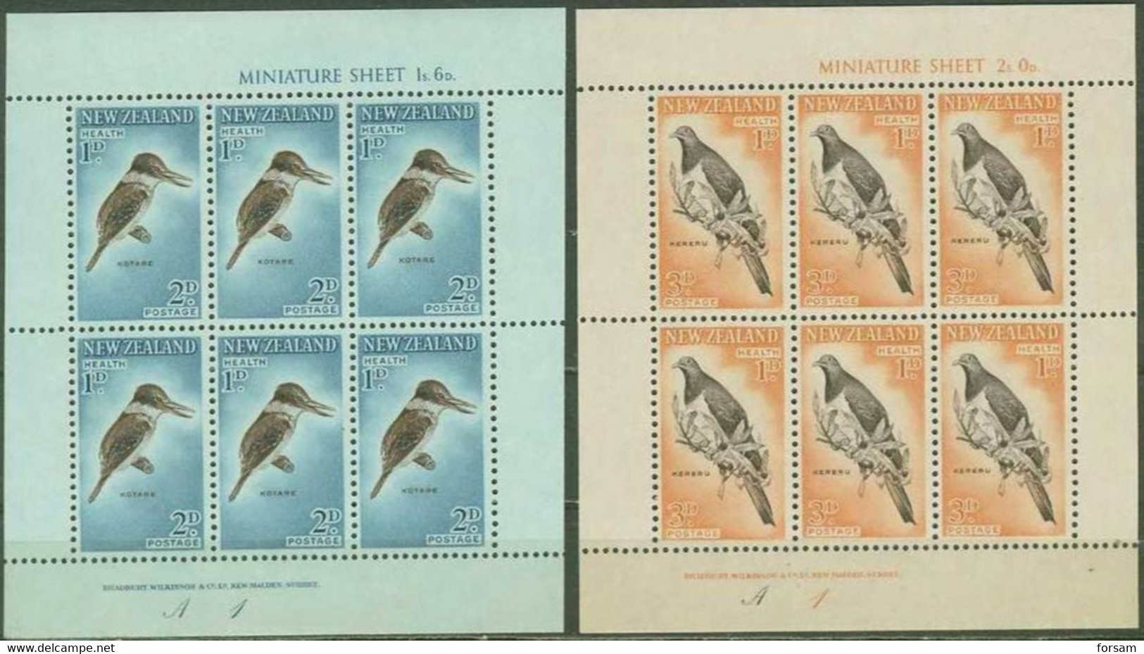 NEW ZEALAND..1960..Michel # 413-414...MNH...Kleinbogensatz Y (2 Klb.). - Unused Stamps