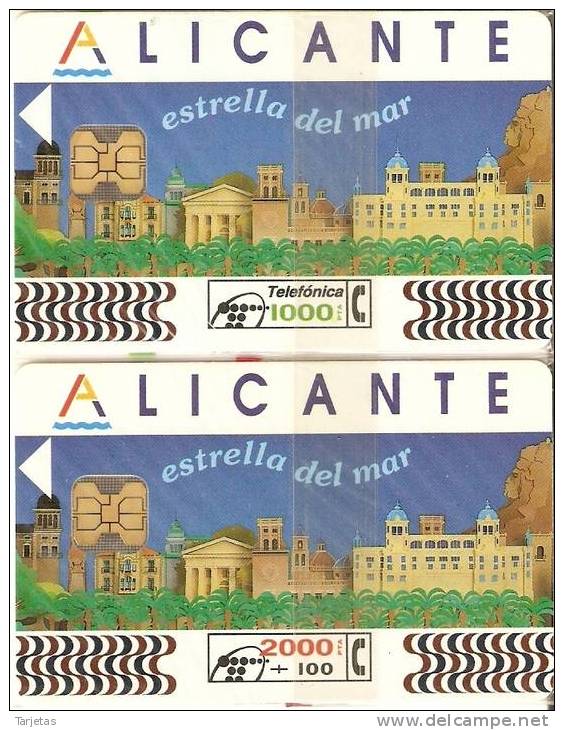 CP-024 Y CP-025 PAREJA DE CIUDADES DE ALICANTE -NUEVA-MINT- - Werbekarten