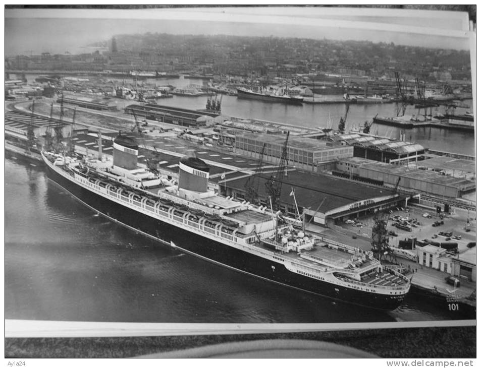 Carte Aérienne Pédagogique Lapie Photographie Années 50   La Gare Maritime De Havre  76 - Gare