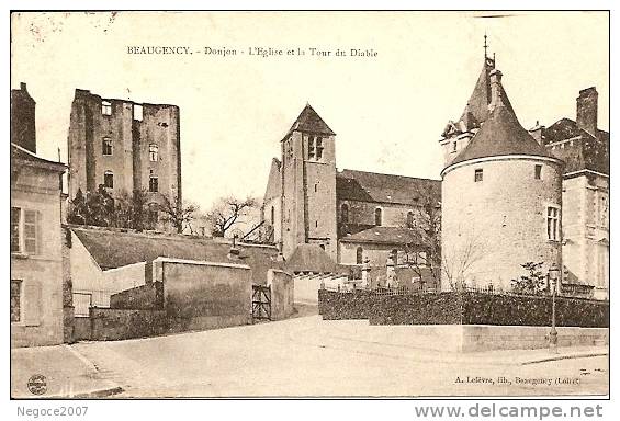 Beaugency: Donjon,l'église Et La Tour Du Diable,belle Carte - Beaugency