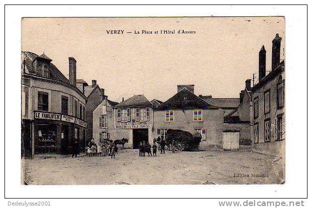 Sept 7  5116165 Verzy  La Place Et Hotel D'anvers - Verzy