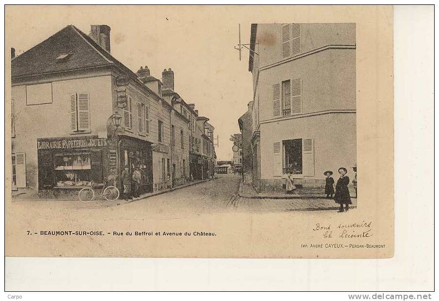 BEAUMONT SUR OISE - Rue Du Beffroi Et Avenue Du Chateau. - Beaumont Sur Oise