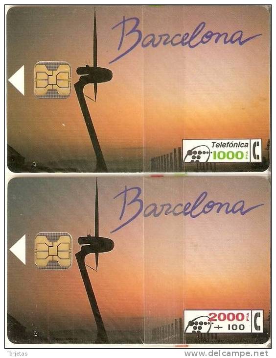 CP-030 Y CP-031 PAREJA DE CIUDADES DE BARCELONA -NUEVA-MINT- - Commemorative Advertisment