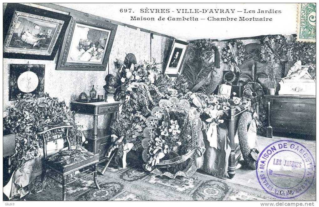 CPA - Sèvres - Ville-d'Avray (92) - Les Jardies - Maison De Gambetta - Chambre Mortuaire - Sevres