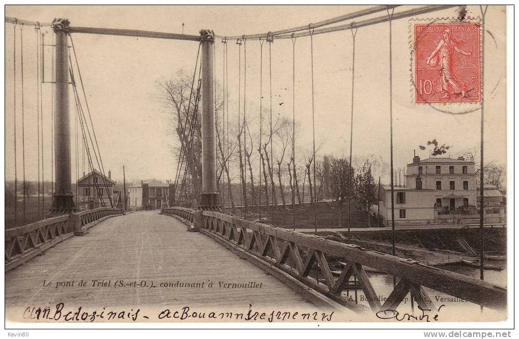 78 TRIEL SUR MER Le Pont De Triel Conduisant à Vernouillet - Triel Sur Seine