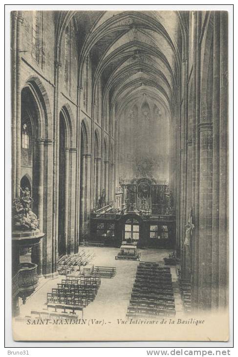 Saint Maximin : Vue Intérieur De La Basilique - TB état , Baudoin . - Saint-Maximin-la-Sainte-Baume