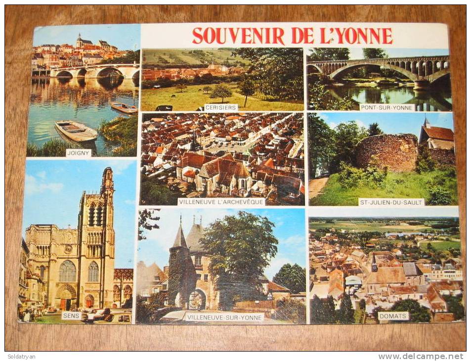 Souvenir De L'yonne :joigny,cerisiers Domats,st Julien Du Sault,villeneuve Sur Yonne,sens,pont Sur Yonne - Saint Julien Du Sault