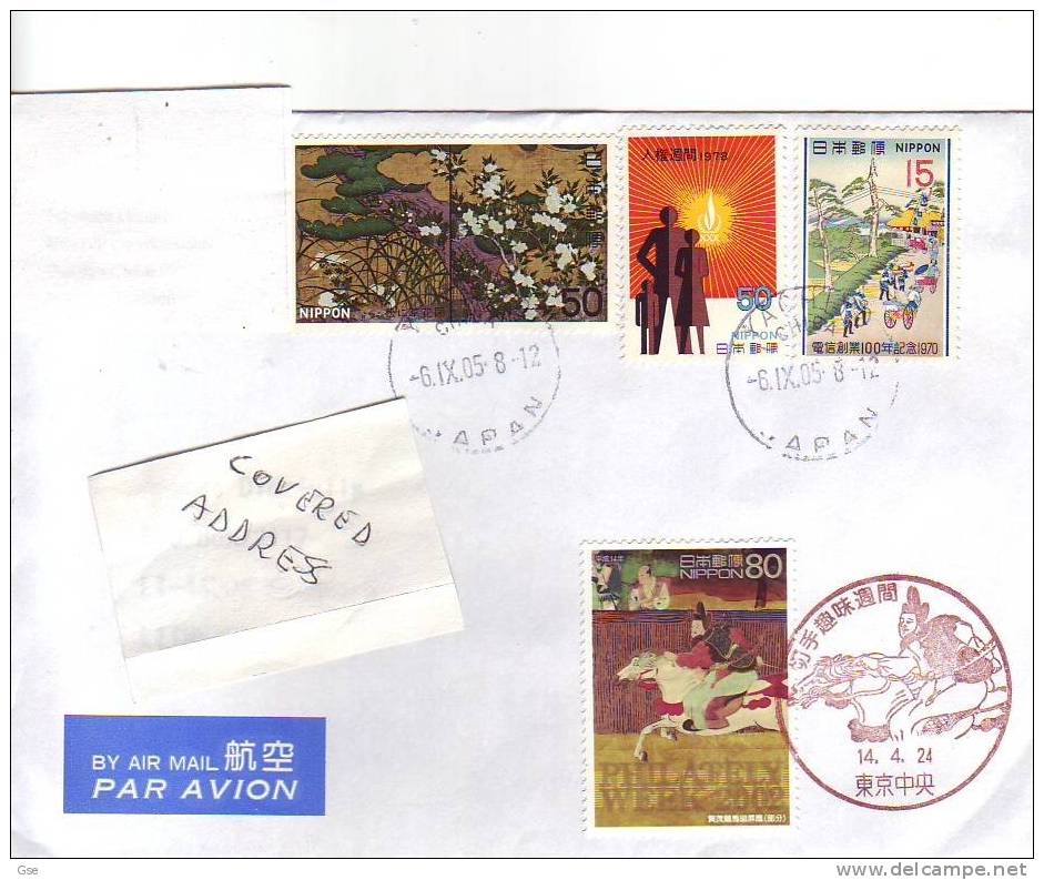 GIAPPONE 2005 - Lettera Per La Lithuania - Ill. Special Cancel - Cavallo - Cartas & Documentos