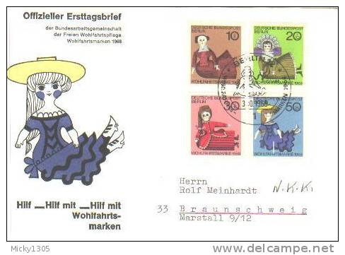 Germany / Berlin - FDC Mi-Nr 322/325 (U303)- - 1948-1970