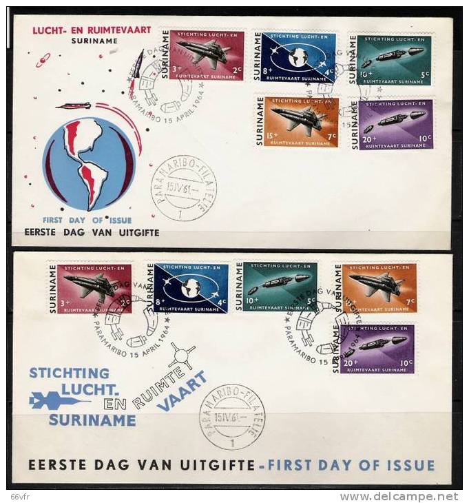 SURINAM / Collection NAVETTES SPATIALES / FDC / 15.04.1964. - América Del Sur