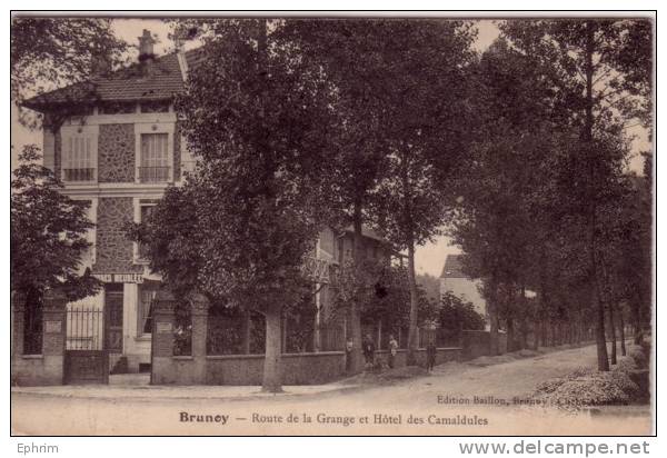 BRUNOY - Route De La Grange Et Hôtel Des Camaldules - Brunoy