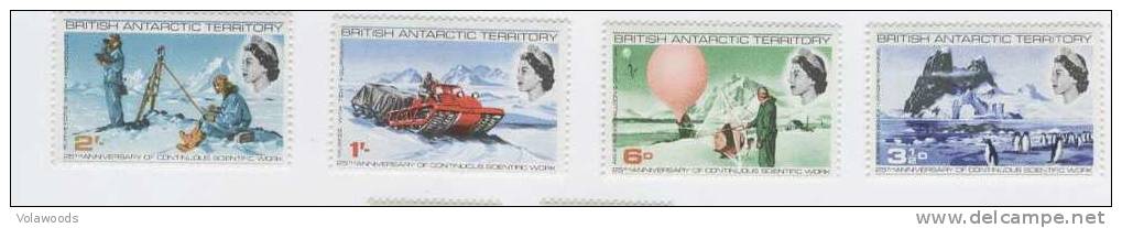 British Antartic Territory - Serie Completa Nuova: 25° Anniversario Dei Lavori Scientifici Continuativi - Sonstige & Ohne Zuordnung
