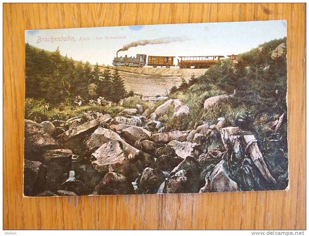 Brockenbahn , Harz Am Eckerloch Railway, Train  1915-  D2574 - Ouvrages D'Art