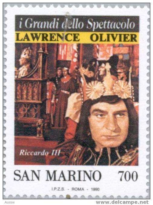 San Marino 1990 Yvertn° 1239 *** MNH Cote 2,50 Euro   Sir Laurence Olivier - Nuovi