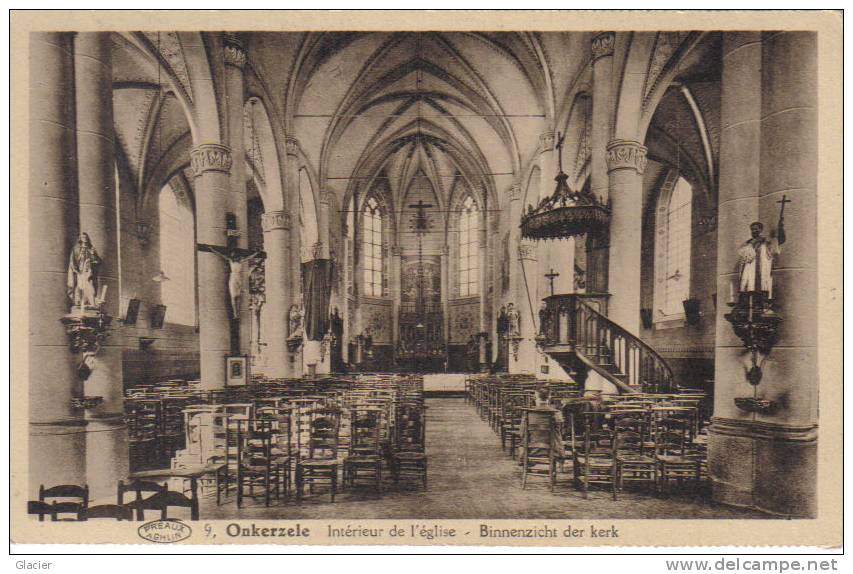 9. - ONKERZELE - Intérieur De L´Eglise - Binnenzicht Der Kerk - Preaux à Ghlin - Geraardsbergen