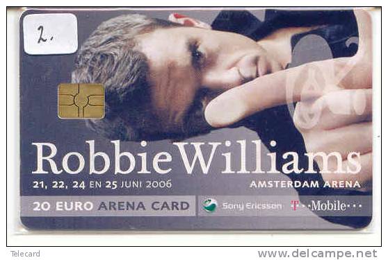 Musique ROBBIE WILLIAMS (2) SHOW 21/22-06-2006 CHIPCARD  AMSTERDAM ARENA - Music