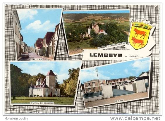 64 ) FL) LEMBEYE, Souvenir Multivue , CPSM Grand Format, Ed Combier - Lembeye