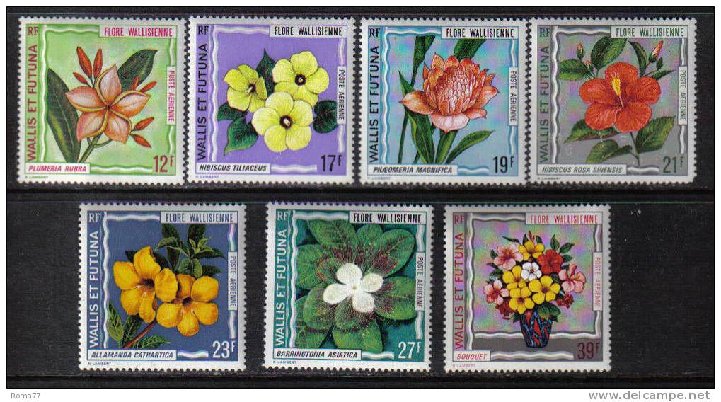 G1236 - WALLIS ET FUTUNA , Posta Aerea N. 49/55 ***  Fiori - Ungebraucht