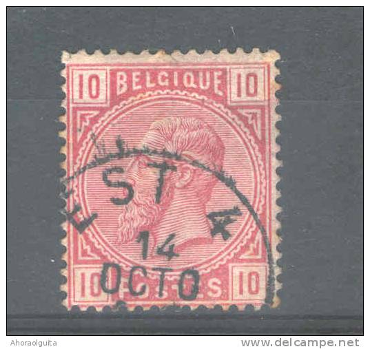 Timbre No 38 Cachet Simple Cercle AMBULANT EST 4  --  6/916 - 1883 Leopold II.