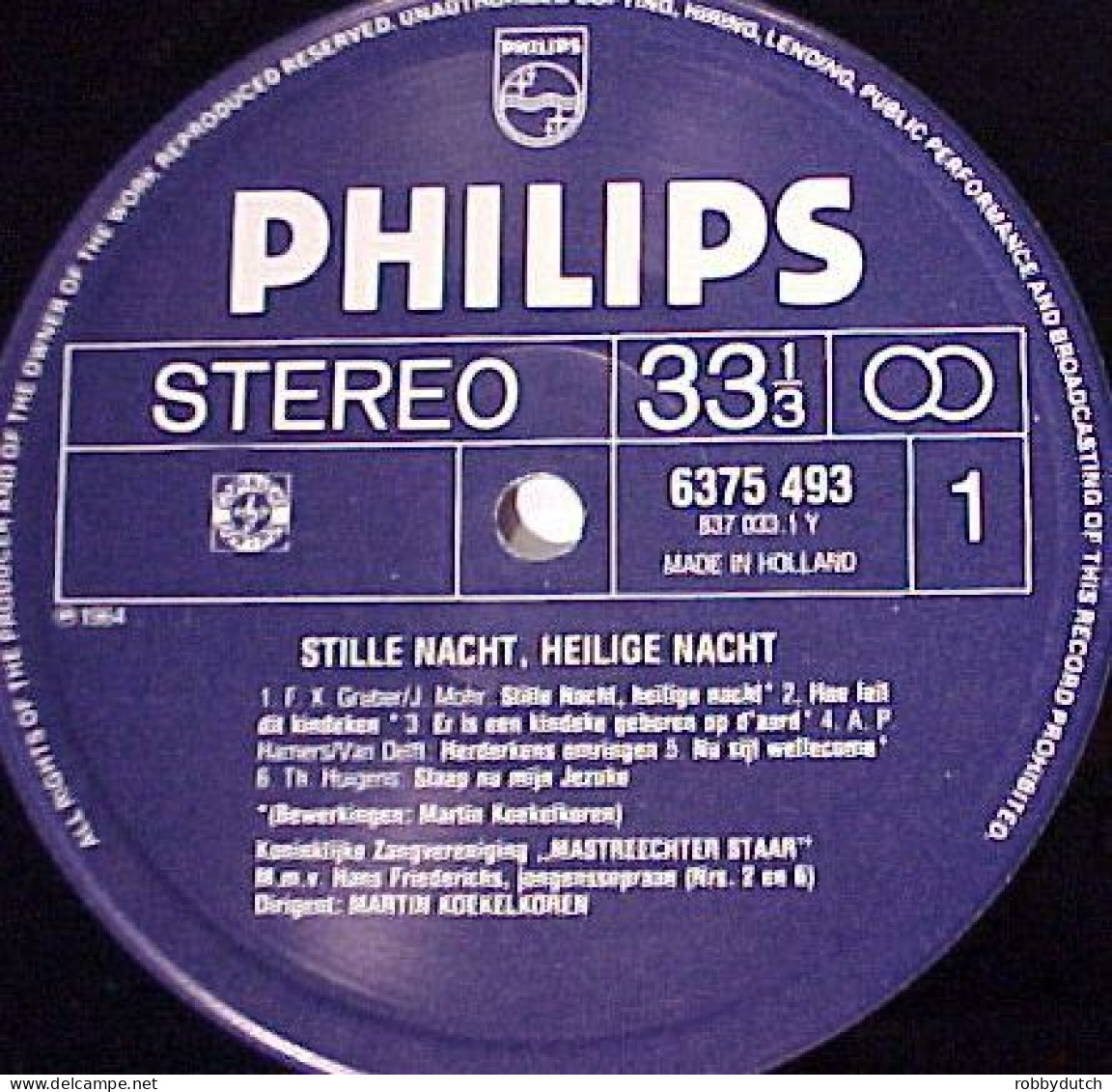 * LP * MASTREECHTER STAAR - STILLE NACHT, HEILIGE NACHT (Holland 1964 EX-) - Chants De Noel