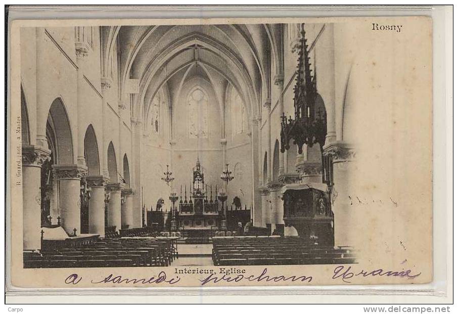 ROSNY - Intérieur, église. - Rosny Sur Seine