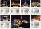 Calendrier  Année 1970 Multivues Avec Photos  Des Monuments De Paris  Format 15X10,5cm  X - Petit Format : 1961-70