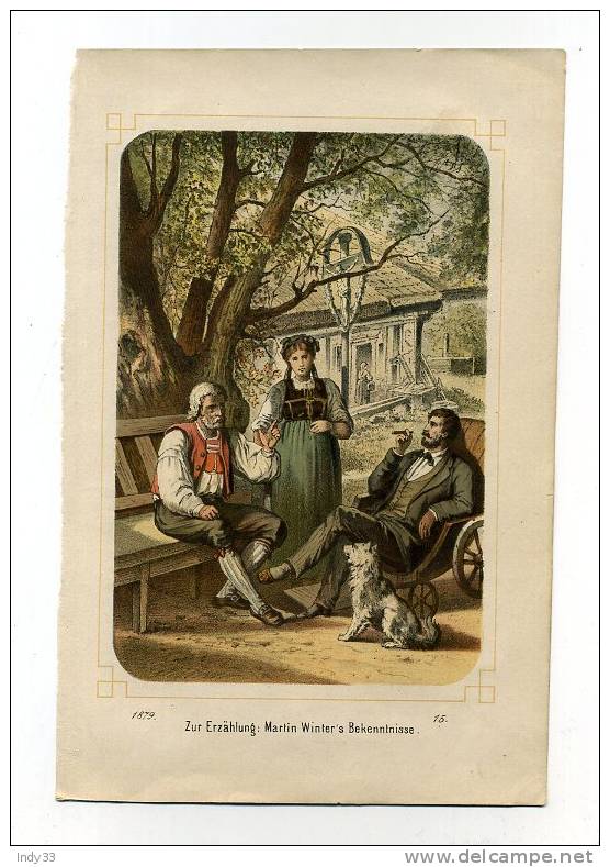 - MARTIN WINTER´S BEKENNTNISSE . LITHO EN COULEURS DU XIXe S. DATEE 1879 - Lithographies