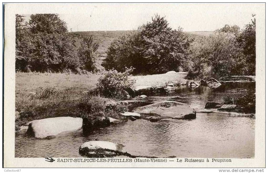 87 - HAUTE VIENNE - St SULPICE Les FEUILLES - LE RUISSEAU Au MOULIN De PEUPITON - Saint Sulpice Les Feuilles