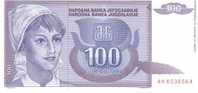 YOUGOSLAVIE    100 Dinara  Daté De 1992   Pick 112     ***** BILLET  NEUF  ***** - Joegoslavië