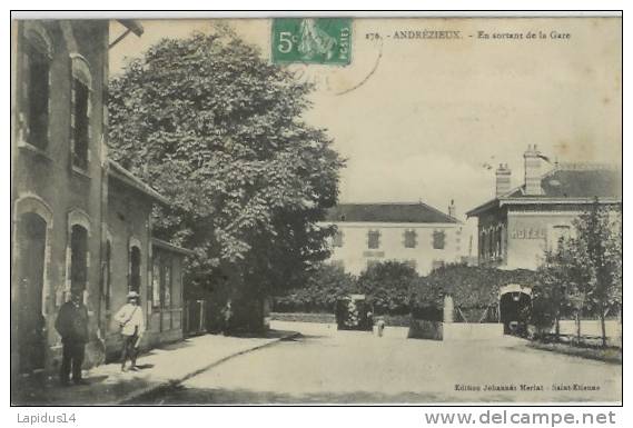 886 B/ CPA     ANDREZIEUX   EN SORTANT DE  LA GARE  (42) - Andrézieux-Bouthéon