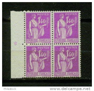 FRANCE N° 371 ** Bloc De 4 - 1932-39 Peace