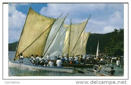 CPSM MARTINIQUE Couse De Yoles Au Marin Départ D' Une Couse à La Misaine - Sint-Marteen