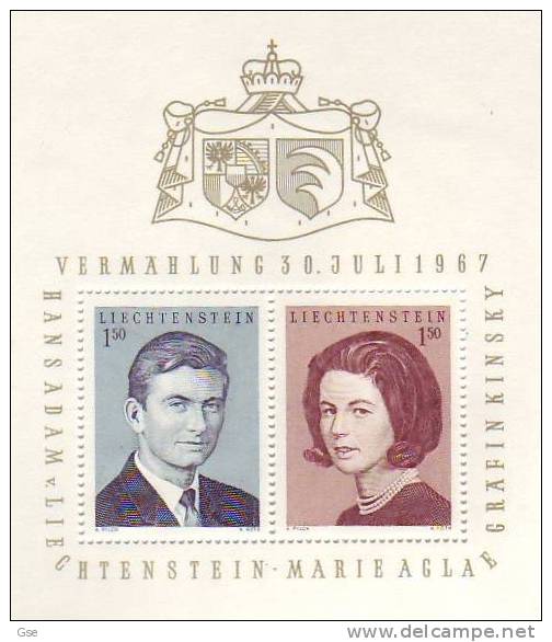 LIECHTENSTEIN 1967 - BF 10** - Mariage - Blocks & Sheetlets & Panes