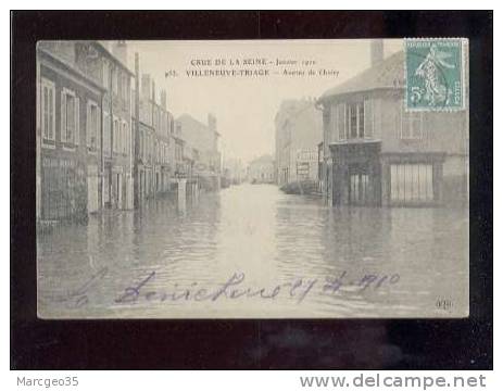 21988 Crue De La Seine En 1910 Villeneuve Triage Avenue De Choisy édit.ELD N° 953   Belle Carte - Villeneuve La Garenne