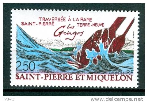 SAINT-PIERRE-ET-MIQUELON, 1991, N° 546** (Yvert Et Tellier), Traversée à La Rame Saint-Pierre - Terre-Neuve - Ongebruikt