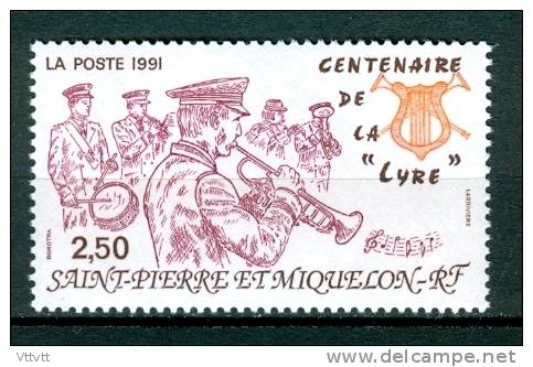 SAINT-PIERRE-ET-MIQUELON, 1991, N° 545** (Yvert Et Tellier), Centenaire De La Lyre. - Unused Stamps