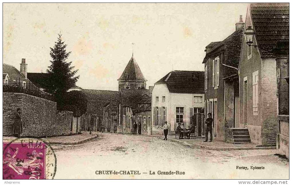 CPA 89: CRUZY Le Chatel  La Grande Rue  Animée   A VOIR  !!!!!!! - Cruzy Le Chatel