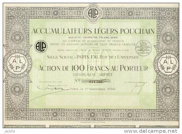 ACCUMULATEURS LEGERS POUCHAIN - Cars