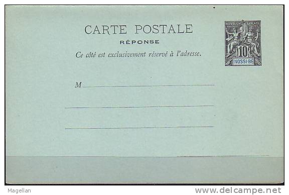 Nossi-Bé - Entier Postal Avec Réponse Payée Se Tenant - Neuf ** (MNH) - CPRP - Storia Postale