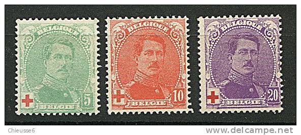 Belgique * N° 126 à 124 - Croix Rouge - 1914-1915 Red Cross
