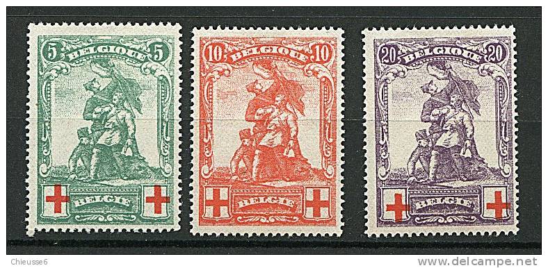 Belgique * N° 126 à 124 - Croix Rouge - 1914-1915 Rotes Kreuz