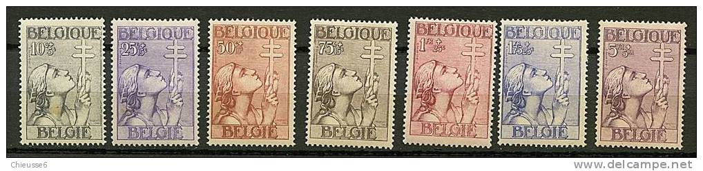 Belgique *  Série N° 377 à 383 Aux Profits D' Oeuvres Antituberculeuses - Unused Stamps