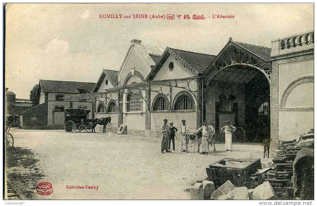 10 - AUBE - ROMILLY Sur SEINE - L´ABATTOIR - MISE à MORT De La VACHE Pour Le BOUCHER - VIANDE De BOUCHERIE - Romilly-sur-Seine