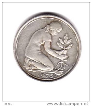 50 Pfenning 1975j          Allemagne - 50 Pfennig