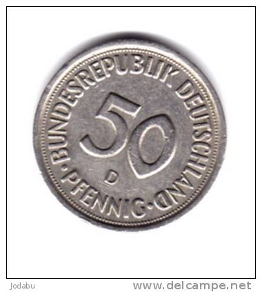 50 Pfenning 1978d           Allemagne - 50 Pfennig