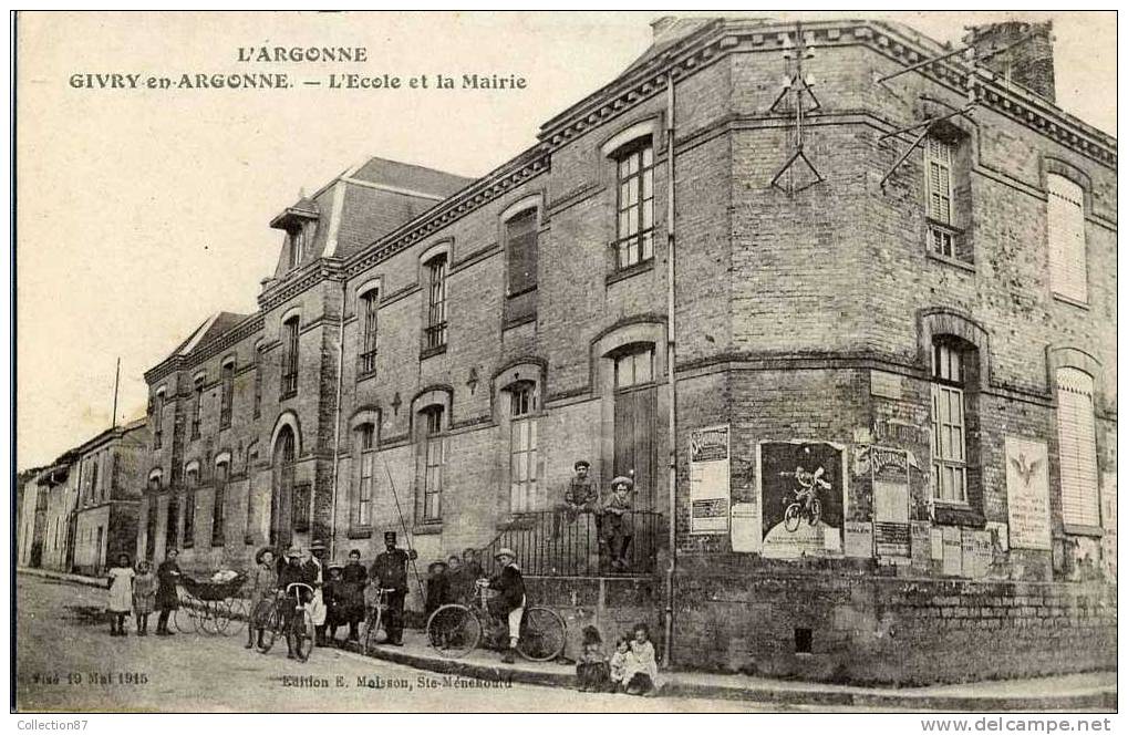 51 - MARNE - GIVRY En ARGONNE - L'ECOLE Et La MAIRIE - Givry En Argonne