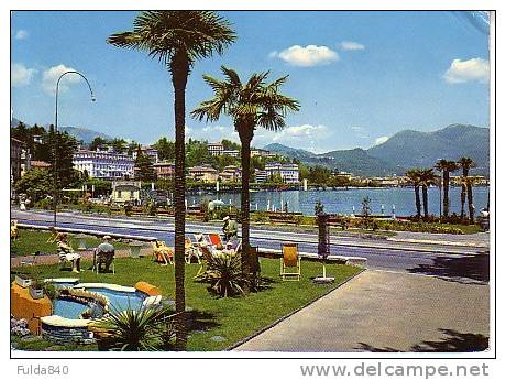 CPSM. PARADISO-LUGANO. Vue Promenade Au Lac.  1974. (animée)(envoi Gratuis) - Paradiso