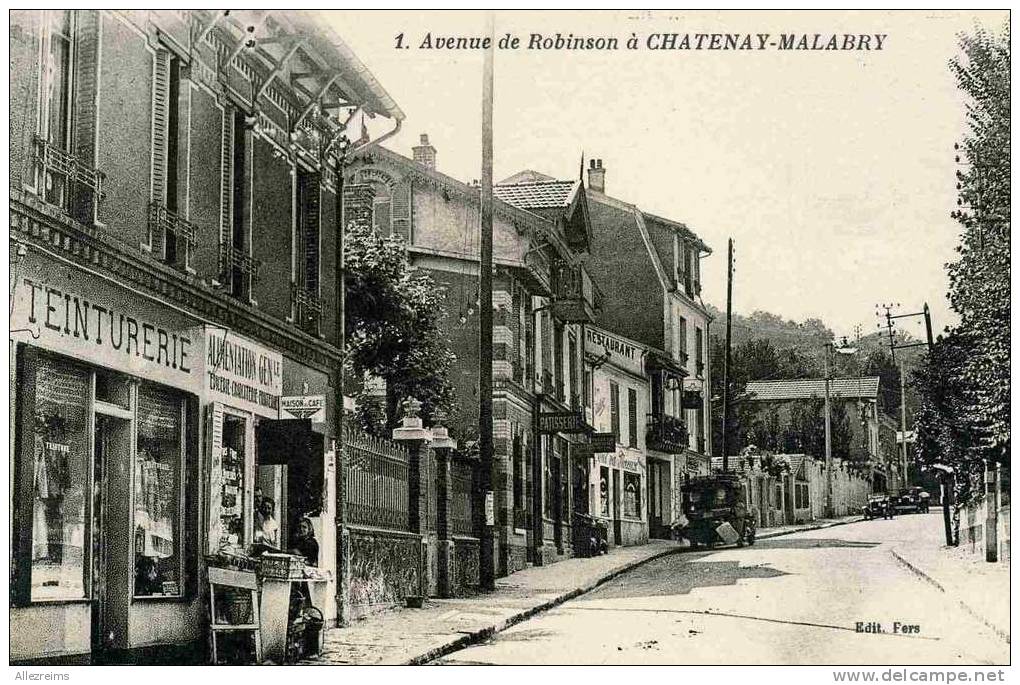 CPA 92 : CHATENAY MALABRY Rue Animée Avec Commerces    A VOIR !! - Chatenay Malabry