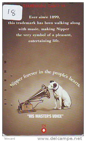 Telecarte Japan MUSIQUE (18) - HIS MASTER´S VOICE - MUSIC MUZIEK MUSIK ANIMAL - DOG - CHIEN - HUND - Music